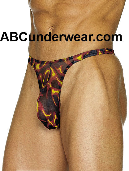 Elegant Sheer Flame Bong Thong