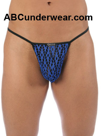 Gregg Sheer Diamond Pouch G-string - Closeout