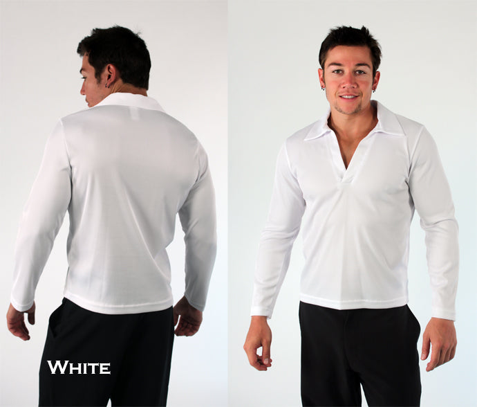 Johnny Collar Rib Long Sleeve Shirt