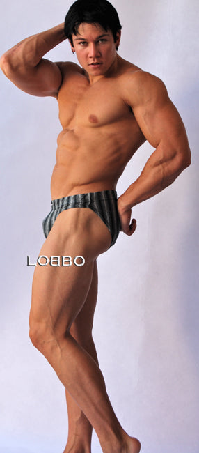 LOBBO Grey Stripe Brief