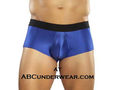 Male Power Blue Rib Mini Pouch Short