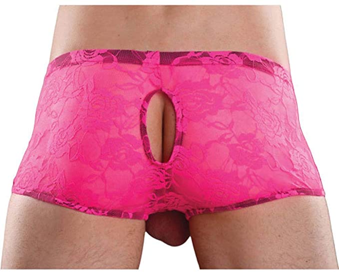 Male Power Double Pleasure Neon Lace Underwear Short -Closeout