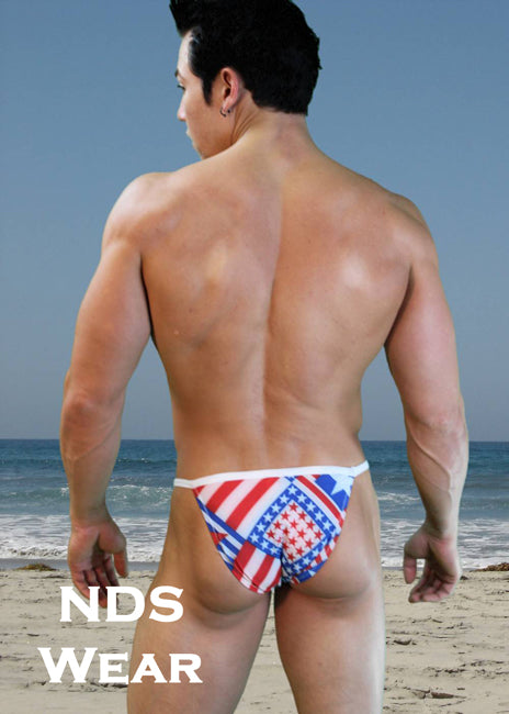 Patriotic Openside Bikini Swimsuit