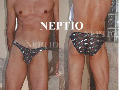 Silver Red Heart Mesh Bikini - BLOWOUT SALE!