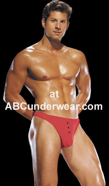 Stylish and Sophisticated Men's Silk Thong with Button Detailing