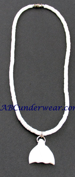 Whale Tail Bone & Puka Necklace