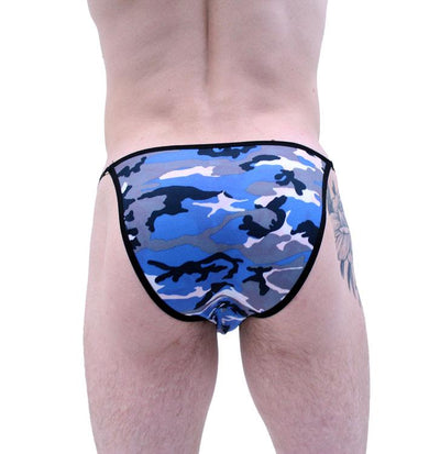 Blue Camo String Brief Bikini Underwear by NDS Wear - BLOWOUT SALE!