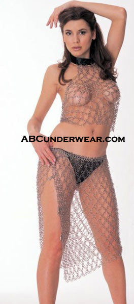 CHAIN MAIL HALTER TOP