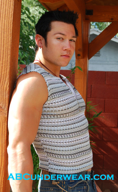 ELEE Crocheted Tank with Zippered front Clearance