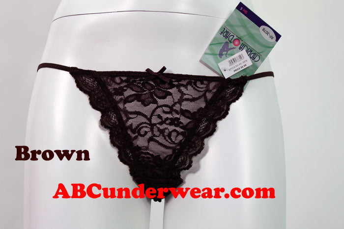 Elegant Floral Lace Thong for Women
