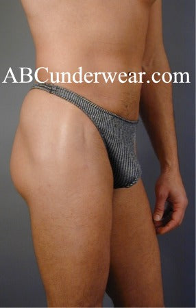 Elegant Grey Pinstripe Thong: A Sophisticated Addition to Your Lingerie Collection