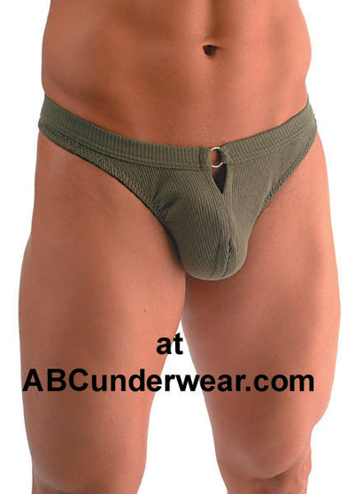 Elegant Silver Front Ring Thong for a Sophisticated Look