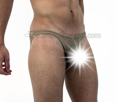 Exhibitionist Nude Sheer Flesh Tone Mens Bikini