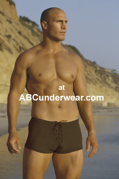 Lace Up Suede Look Shorts- Clearance