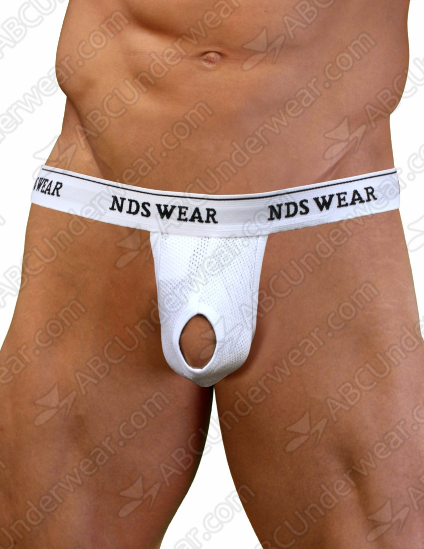 NDS Wear Open Suspensory Mesh Jock Strap White