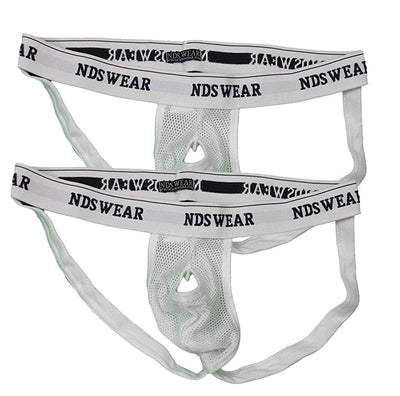 NEW Open Hole Suspensory Stretch Mesh Jock Strap - NDS Wear - 2 PACK