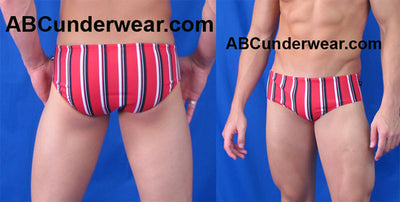 Red Stripe Bikini Swimsuit