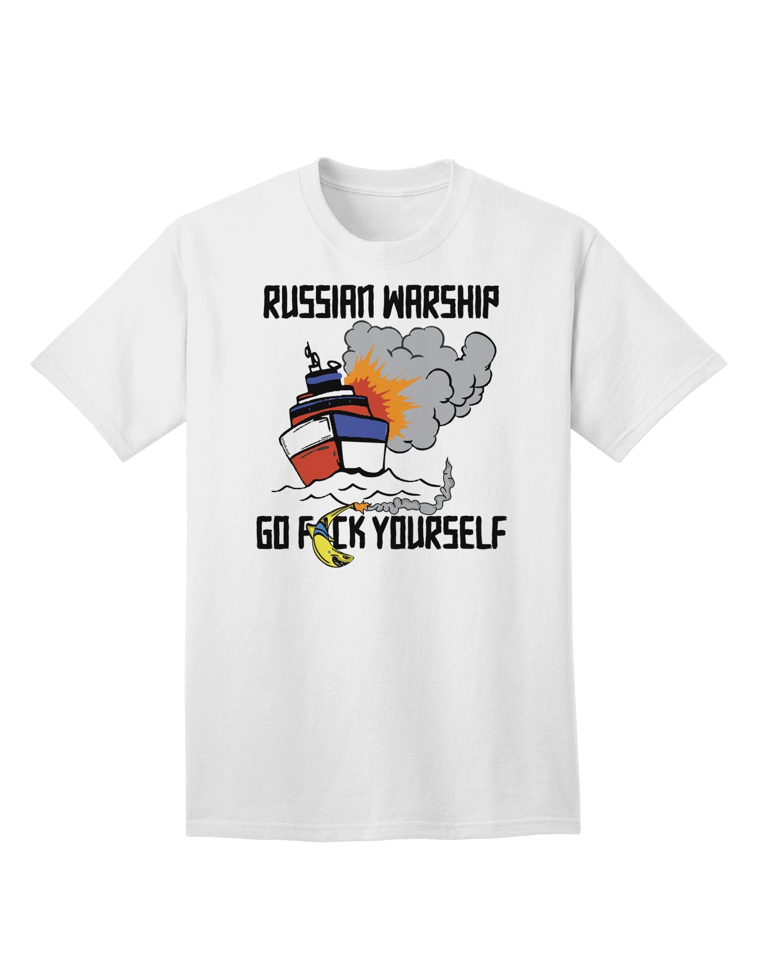 Russian Warship go F Yourself Adult T-Shirt