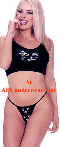 Stylish Cat-themed Tops and Thongs for the Fashion-forward Shopper