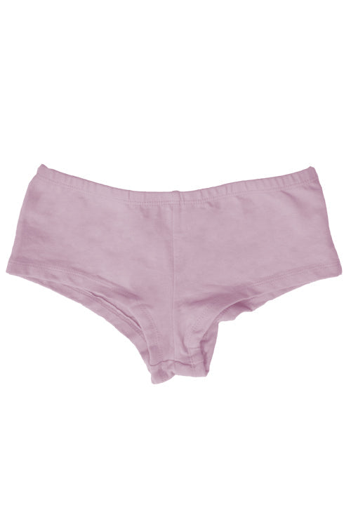 Womens Cotton Spandex Brief Short - Light Lavender Purple